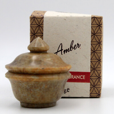 Amber Duft Creme 100% Natürlich Parfum Stein Tiegel Duftwachs Vegan  Indien 6g
