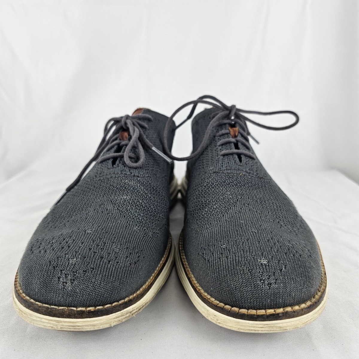 Cole Haan Grand OS Men Shoes Stitchlite Gray Wingtip Oxford  display picture 3