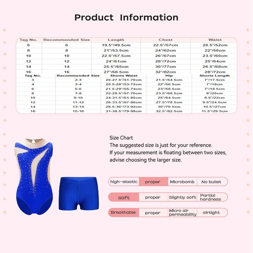Kids Girls Dancewear Athletic Bodysuit And Bottoms Workout Unitard With Shorts - Picture 9 of 33