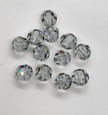 6pc Swarovski Crystal Blue Shade 8mm Faceted Round 5000 Beads; LAST FOUR