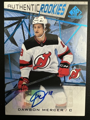 2021 Upper Deck SP Game Used Authentic Rookies Blue Dawson Mercer Rookie Auto RC - 第 1/2 張圖片