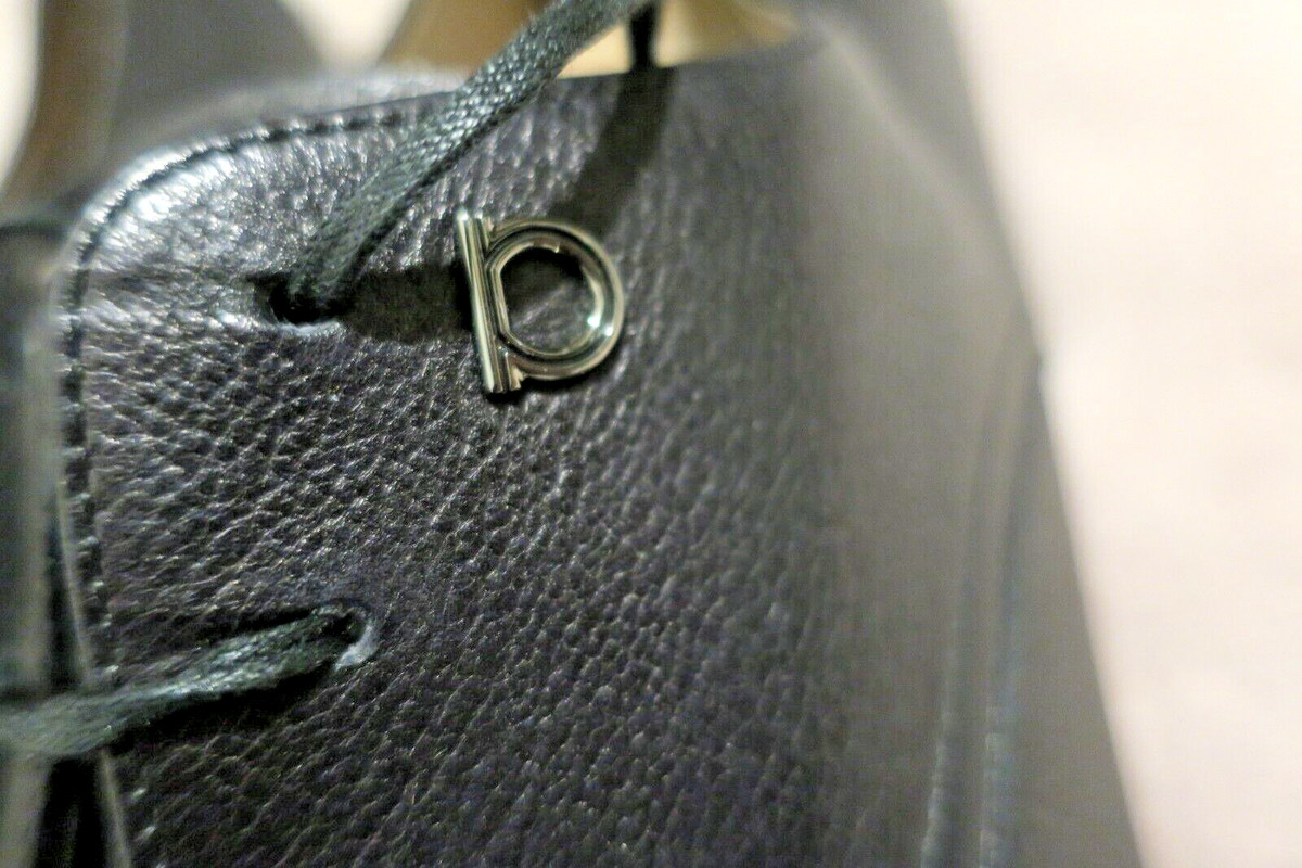 Salvatore Ferragamo Men's Black Oxford Shoes Size 13 View 4
