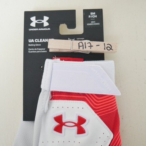 Under Armour Baseball Batting Gloves Men's Size S Red White NWT - Picture 2 of 5