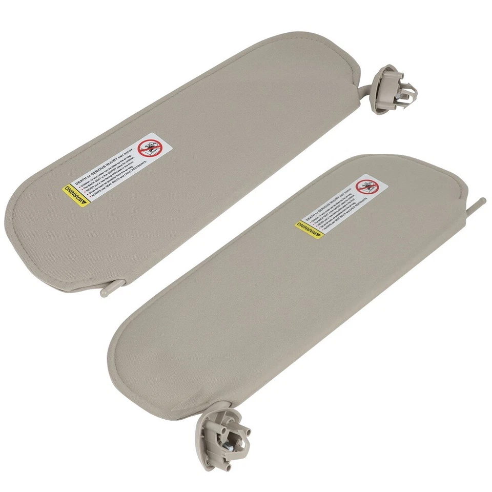 Pair Left & Right Beige Sun Visor For 2003-2019 Chevy GMC Express Savana Foto 2 de 4