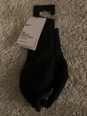 Nike Dri-Fit Storm Fit Phenom Running Gloves Black Women s NWT $50 Sizes