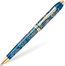 Cross Townsend Special Edition Blue 23K Gold Year of the Rat Ballpoint Pen Gift
