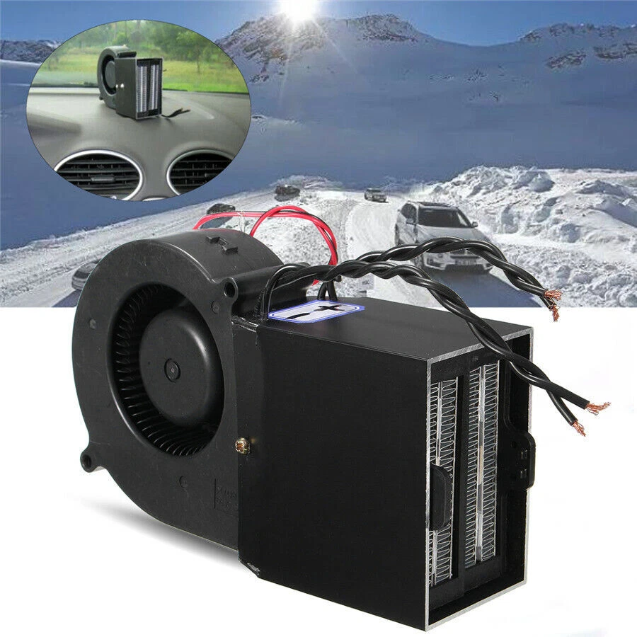 Aquecedor elétrico ajustável automático 12V 300W 500W carro ventilador descongelador janela - Imagem 3 de 4