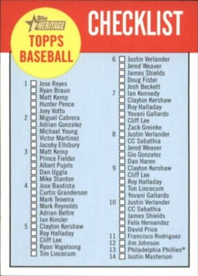 A7157- 2012 Topps Heritage BB Assorted Insertkarten - Sie Wählen