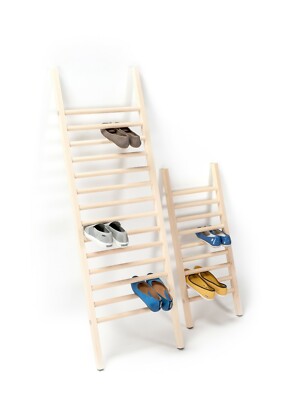 Holz Schuhleiter Step Up von Designer Tore Bleuze 