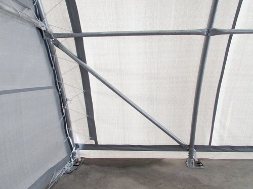 9x12m Rundbogenhalle Lagerzelt Zelthalle Weidezelt H:4,5m PVC 650g Rohre Ø 76mm - Bild 9 von 13