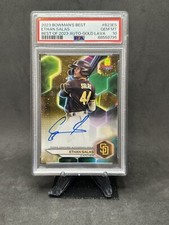 2023 Bowman's Best Ethan Salas SP Gold Lava Refractor Auto /75 Padres PSA 10