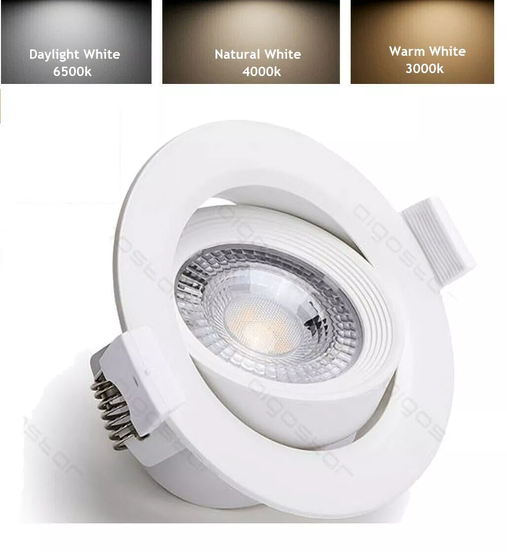 Aigostar LED 7W Ceiling Adjustable Recessed Tilt Angle Spot Light LED Downlight