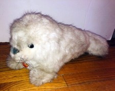 Steiff Robby Seal Plush Stuffed Animal German Vintage Name Tag