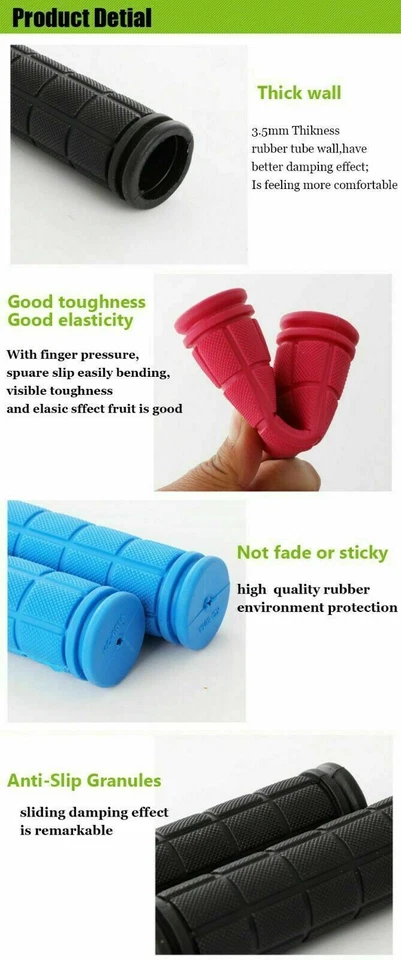 New Soft Bike Handle bar Grips Hand Grip MTB BMX Cycle Road Mountain Bicycle - Image 4 of 4