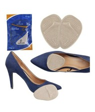 Foot Pads 2 Pair Soft Gel Forefoot Heel Cushion Inserts Relieves Pain Discomfort