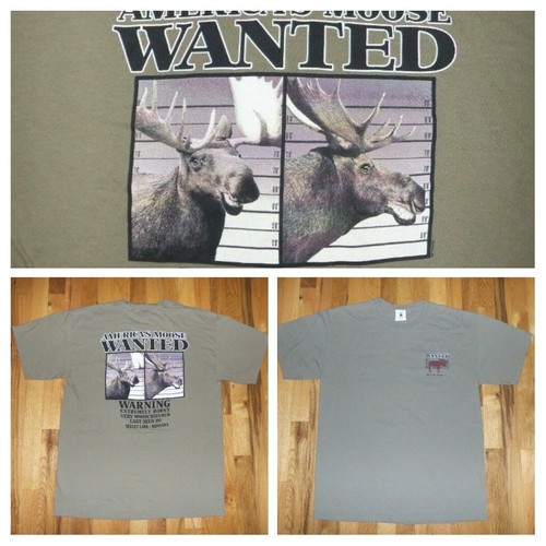 Vintage Montana Elch Amerikas Most Wanted Souvenir T-Shirt L Party Tier lustig