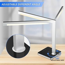 Aluminum LED Desk Lamp with Charging Station, 15W Smart Table Lamp with Type-C P