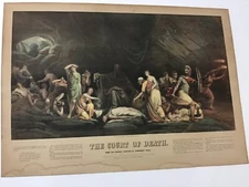 1859 Chromolithographic "The Court of Death" By Rembrandt Peale