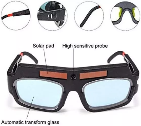 Gafas Para Soldar Máscara Lente Casco Oscurecimiento Soldador Welding  Goggles. 