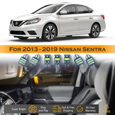 6 x Ultra White LED Lights Interior Package Kit For 2013 - 2019 Nissan Sentra