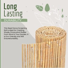 Bamboo Slat Fence Screening Fencing Panel Screen Reed Fence Roll Privacy Garden