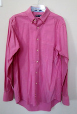 CHAPS Men Long Sleeve Dress Shir Pink Classic Fit Oxford Size 15-15 1/2 (34/35)