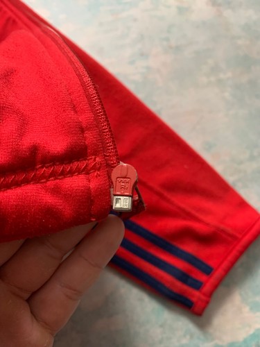 Vintage Adidas Fleece Full Zip Jacket 1990s men’s size Large Red Outdoor Life - Picture 17 of 24