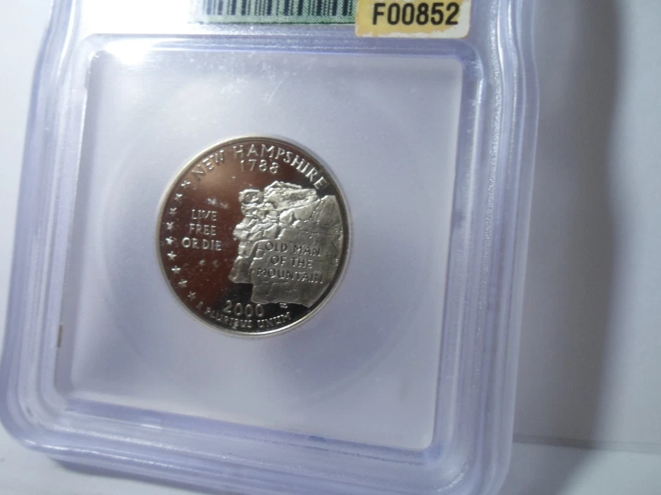 2000-S New Hampshire Quarter ICG PR69DCAM  *Proof* - Image 4 of 4