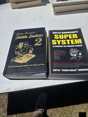 Doyle Brunson Poker Books Lot - Super System & Super System 2