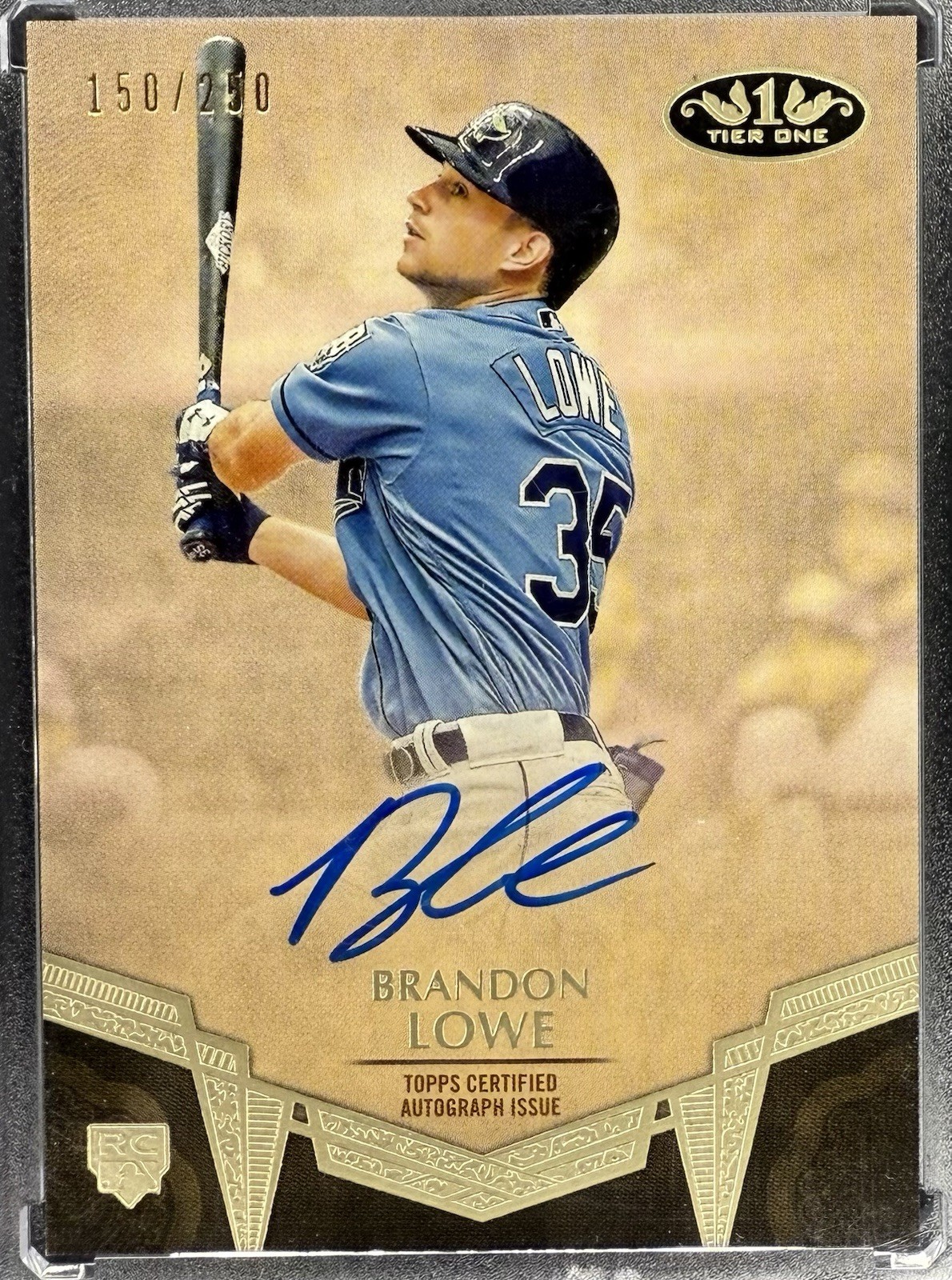 2019 Topps Tier One Brandon Lowe Breakout Autograph RC #BA-BLO /250 AU Rookie