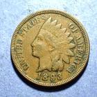 1893 Indian Cent  VF details