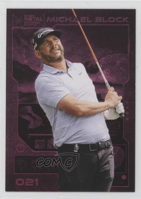 2023 Skybox Metal Universe Champions Pink FX 38/75 Michael Block #021 0y2g