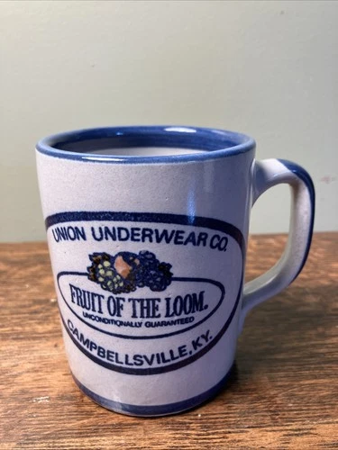 VTG Louisville Stoneware Union Underwear Co. Fruit Of The Loom Coffee Mug KY