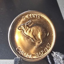 Canada 1967 Rabbit 5 Cent Nickel – Uncirculated BU – Centennial Coin – Lot of 30