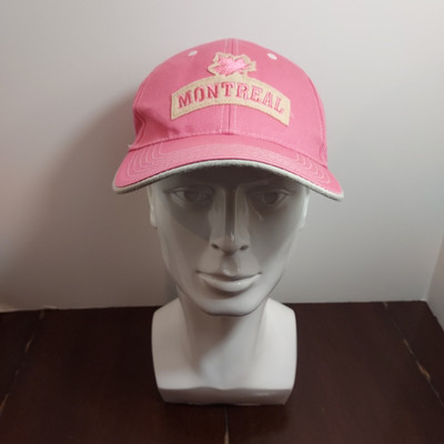 Montreal Canada Maple Leaf Adjustable Hat Adult Pink