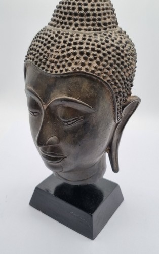 Vintage Thai Bronze Buddha Kopf guter Zustand - Bild 8 von 11