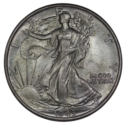 1943 P • Walking Liberty Half Dollar 50C - Uncirculated MS++ 100% Original #270