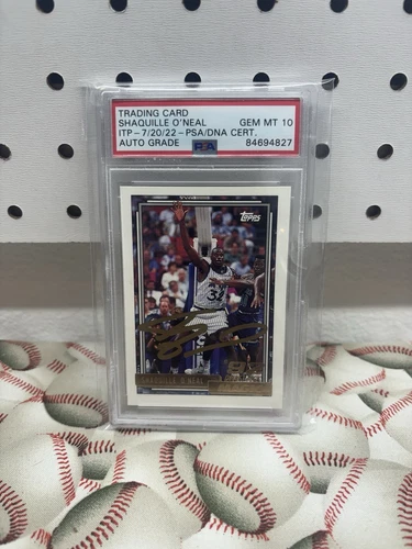 1992 Topps Shaquille O'Neal #362 PSA 10 Gem MT auto 