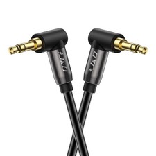 J D AUX Cable, 15ft Stereo Aux Cord, 90 Degree Right Angle 1/8 Cord...