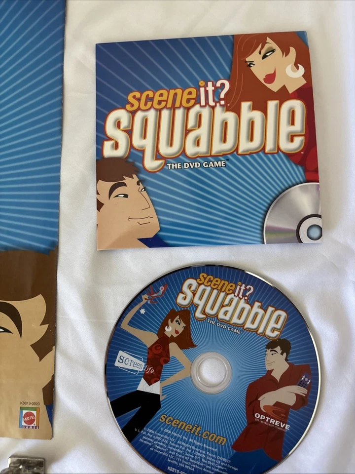 Scene it Board Game Replacement Pieces DVD Board Instructions 3 die and 4 Pieces - Image 3 of 4