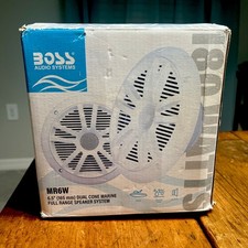 Boss Marine MR6W 6.5 180 Watt Set Of 2 Speakers Never Installed