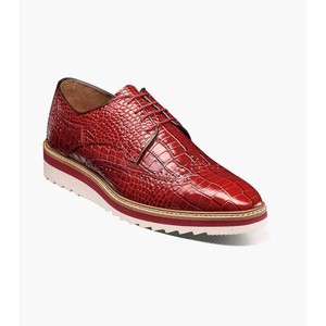 Stacy Adams SAO Men\'s Size 11M Red Leather Platform Lace-Up Casual Oxford Shoes Original Vintage Stacy-adams Men main image 4