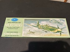 Vintage Guillow s P-51D Mustang Kit 905 WWII Balsa Flying Model Complete Unused