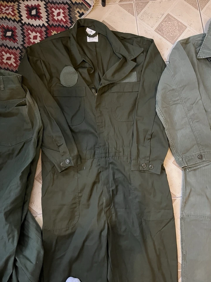 Monos militares OD7 traje de vuelo verde Og107 Hbt espiga lote de 3 Foto 2 de 4