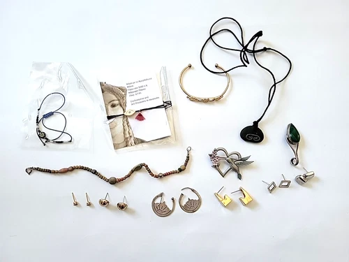 Lot Of Costume Jewelry - Some Sterling Silver 19 Pcs Vintage & Modern/New & Used