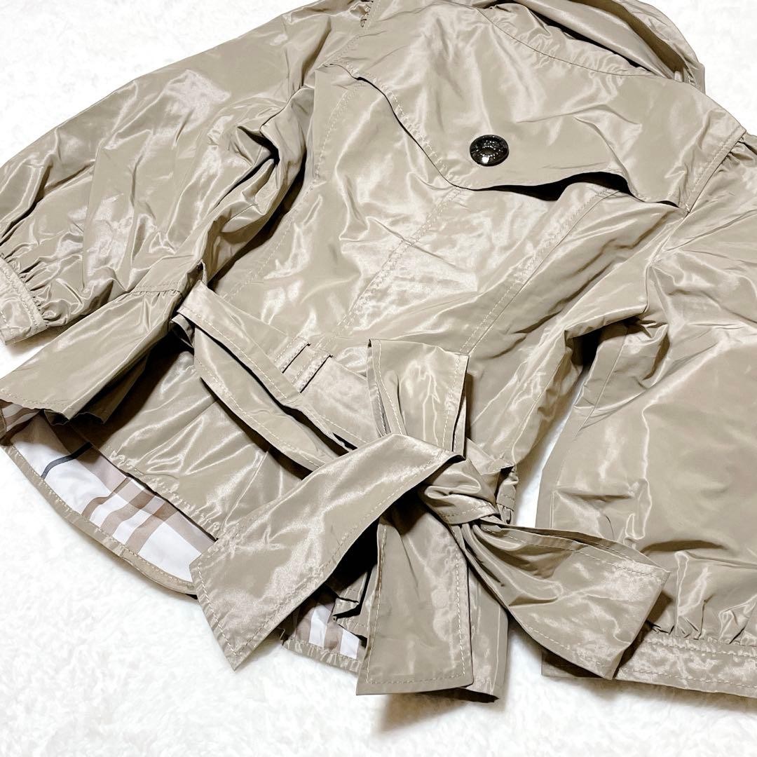 Burberry Blue Label Short Trench Coat Women's Beige Nova Check S US 4 17in (45cm thumbnail 13