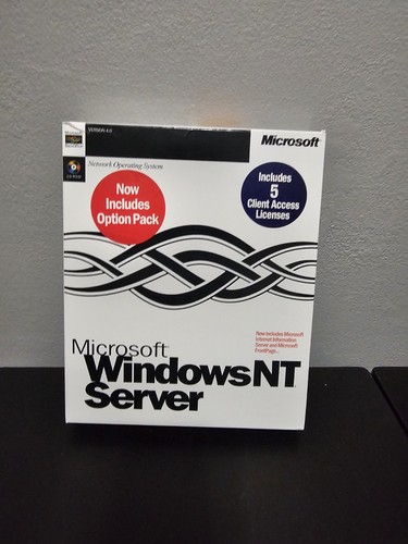 Microsoft Windows NT Server 4.0 (5 Client Access Licenses And MS FrontPage)