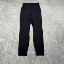 Lululemon Align High Rise Leggings Womens 6 Black Yoga Pockets Athleisure