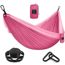 Camping Hammock Double & Single Portable Hammock with Tree Straps, Lightweigh...