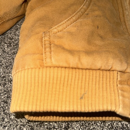 Carhartt RN13706 Quilted Lined Hooded Jacket Brown Tan Childs Youth Size 3T - Picture 3 of 20